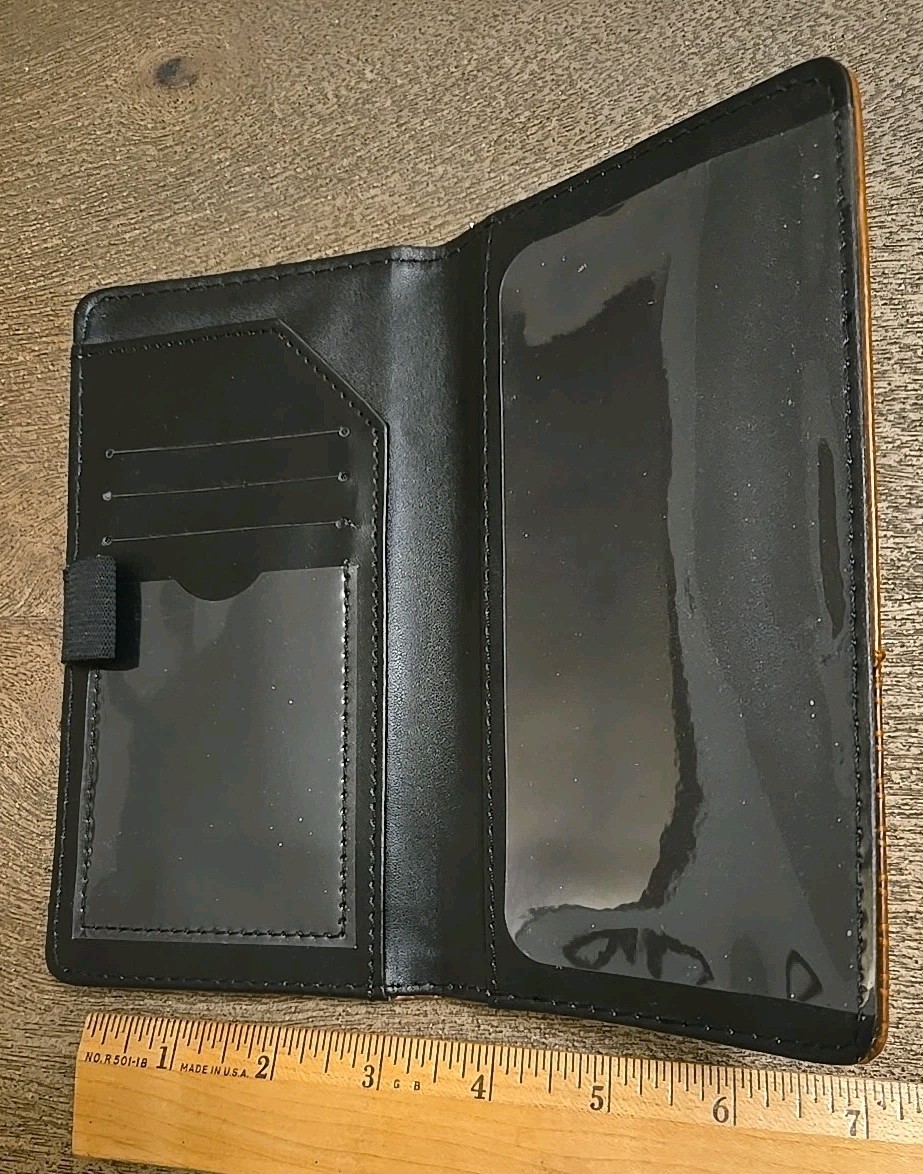 Christian Art Gifts Checkbook Holder Cover Faux Leather Wallet Organizer Brown