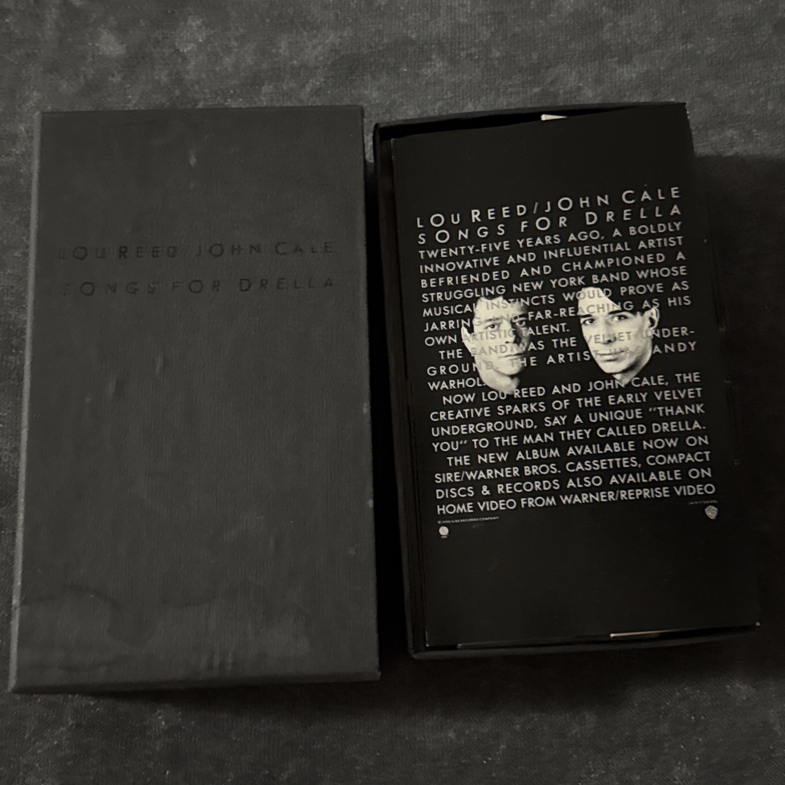 Lou Reed & John Cale – Songs For Drella RARE promo VHS / cassette press kit