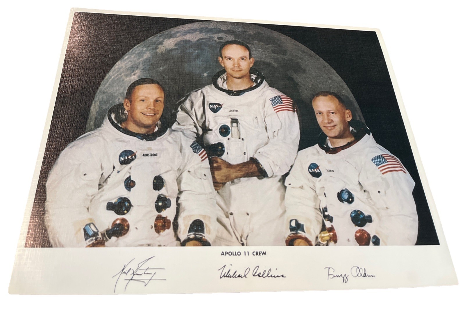Apollo 11 Crew Autographed Reprint Photo Armstrong Collins Aldrin 1969