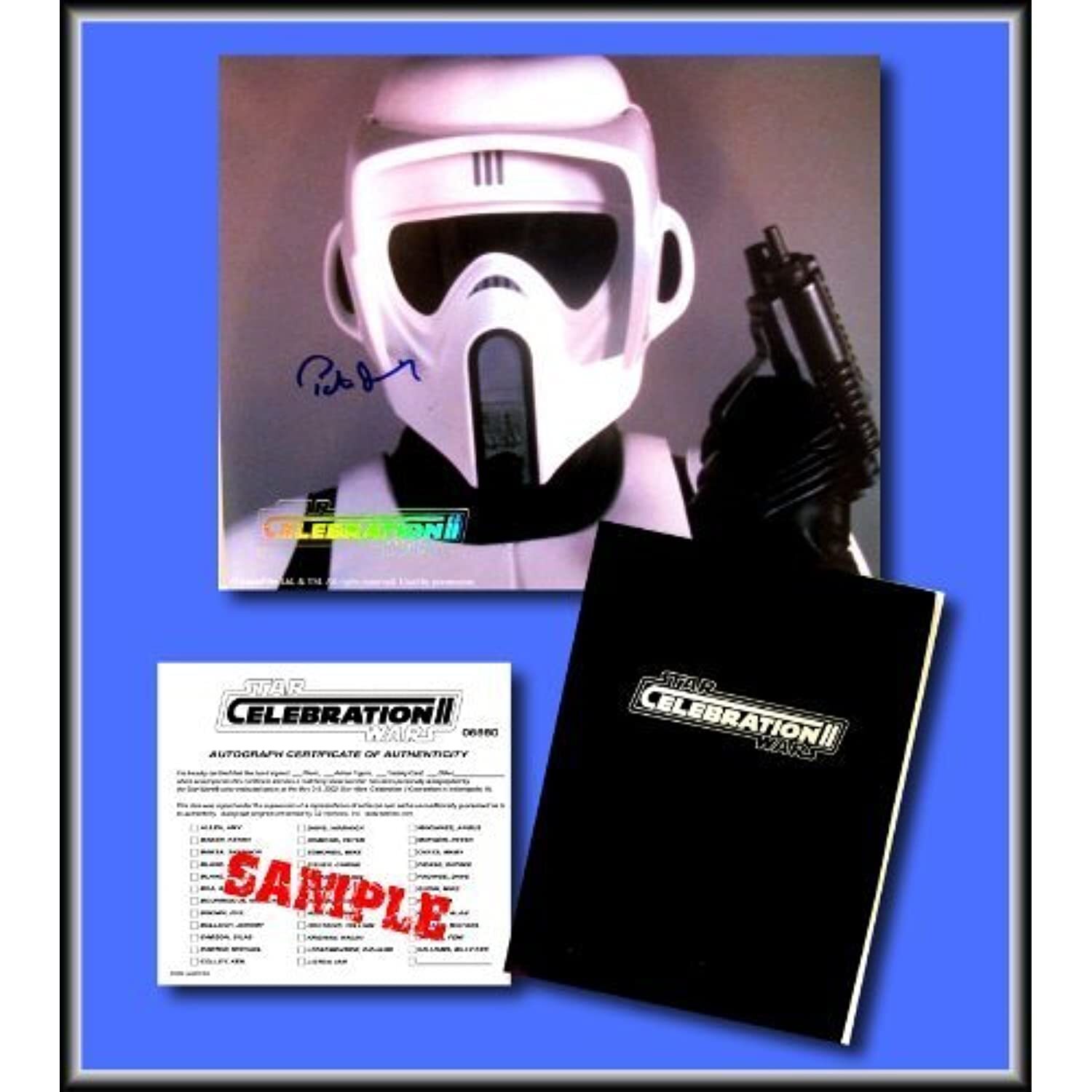 Star Wars Celebration II Signed Autograph Photo PETER DIAMOND as SCOUT TROOPER