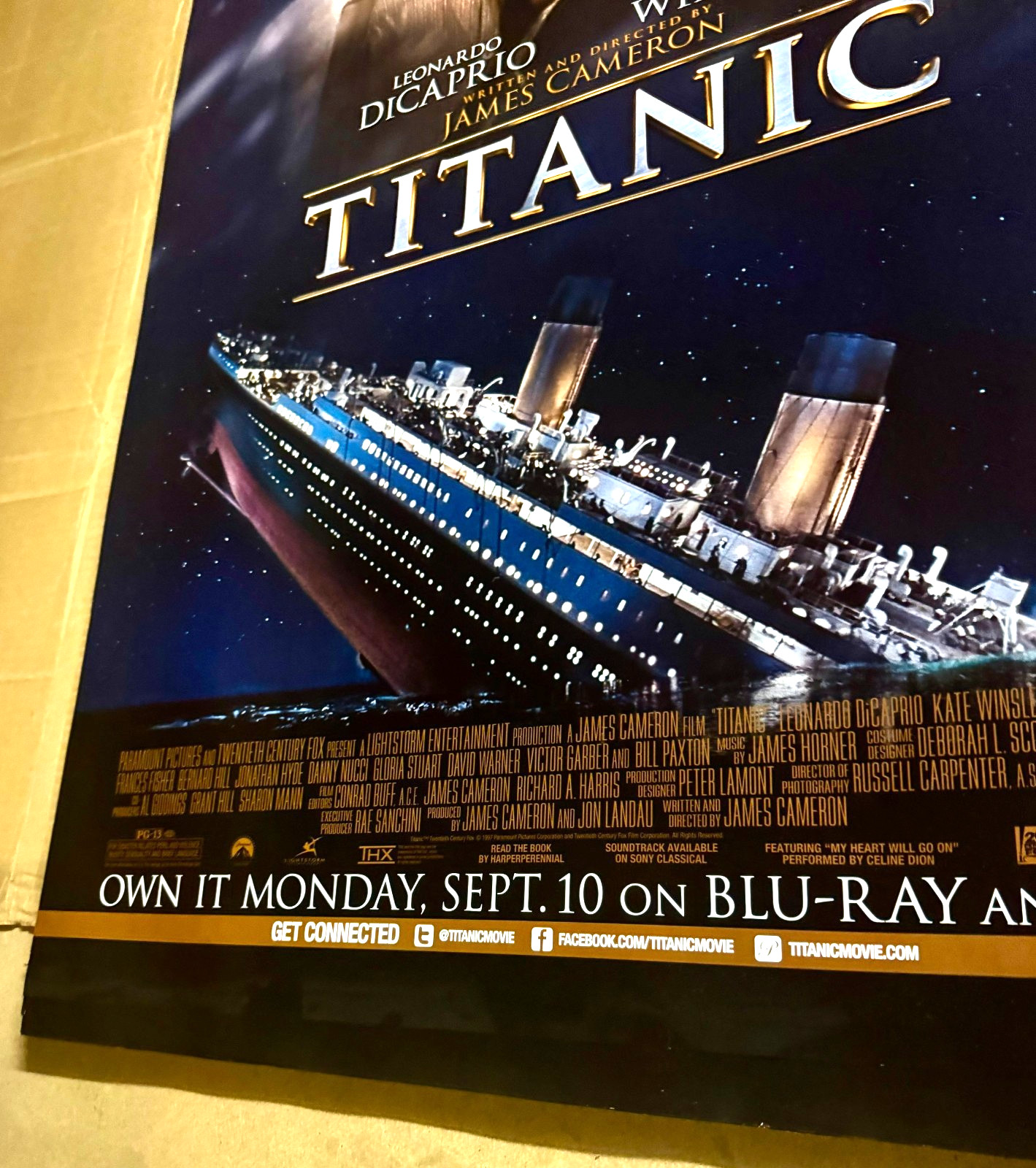 Titanic the Movie – Video Store Movie Poster – NEW – Original – 27″ x 40″ – READ