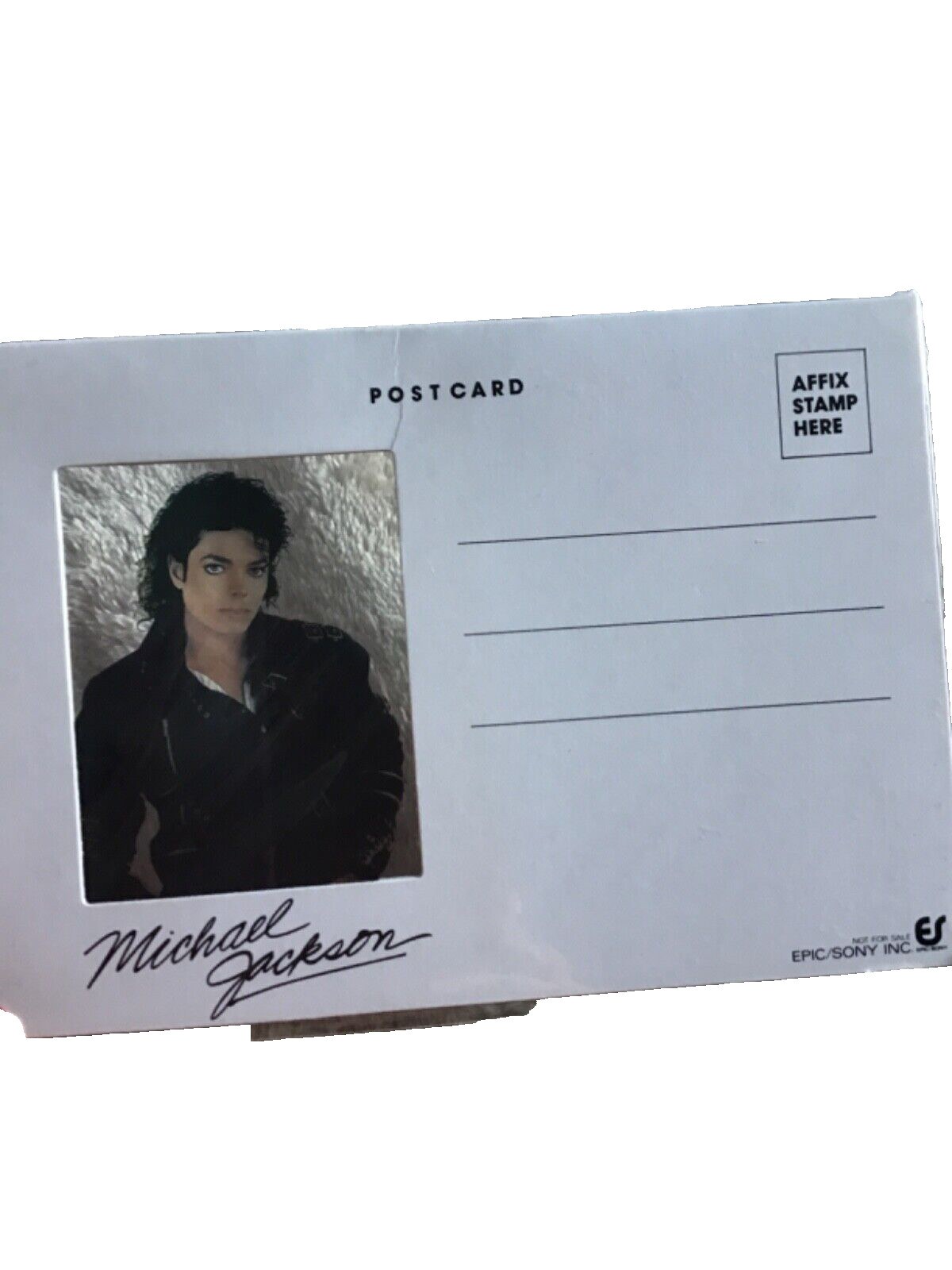 Michael Jackson Official BAD LP Promo Epic Sony Japan Postcard Rare
