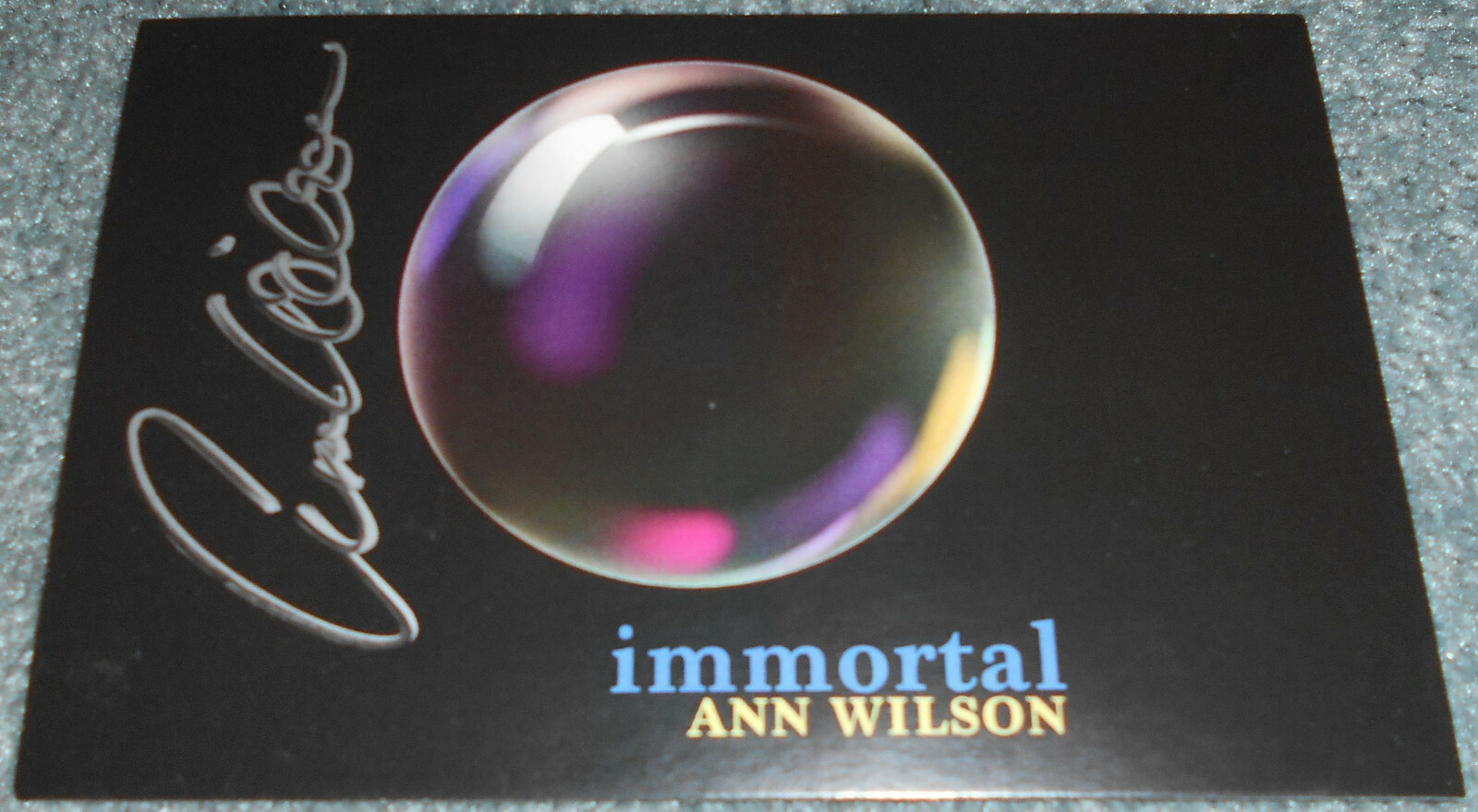 HAND-SIGNED Ann Wilson Heart Immortal CD Promo Postcard Post Card Autographed