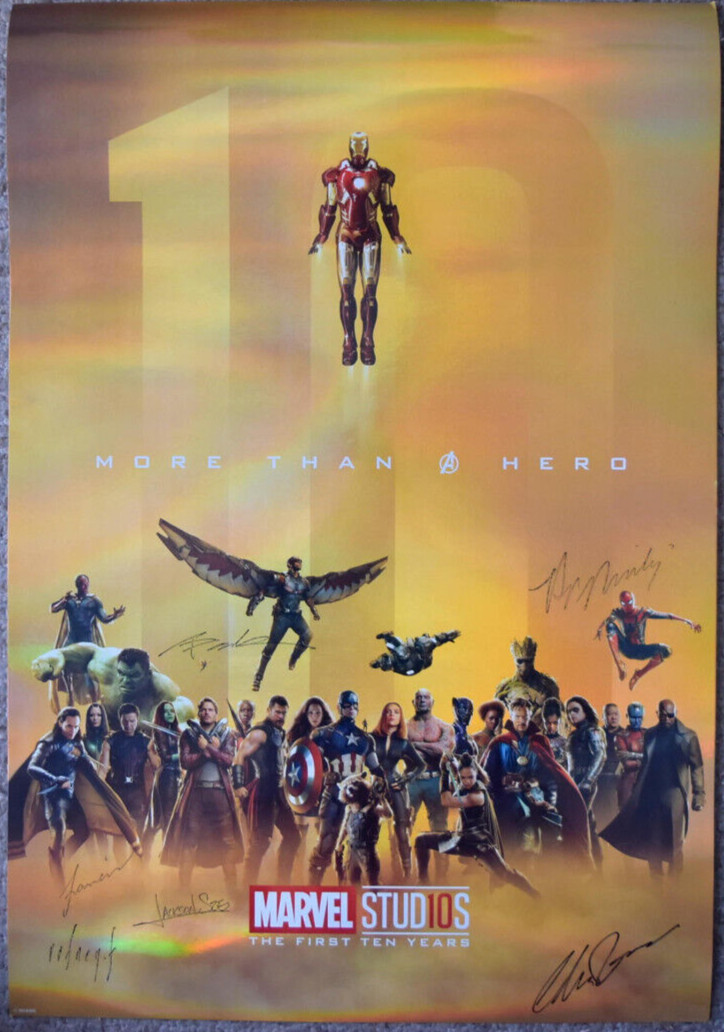 Marvel Studios More Than A Hero Hand Signed Poster by 6 Cast Members