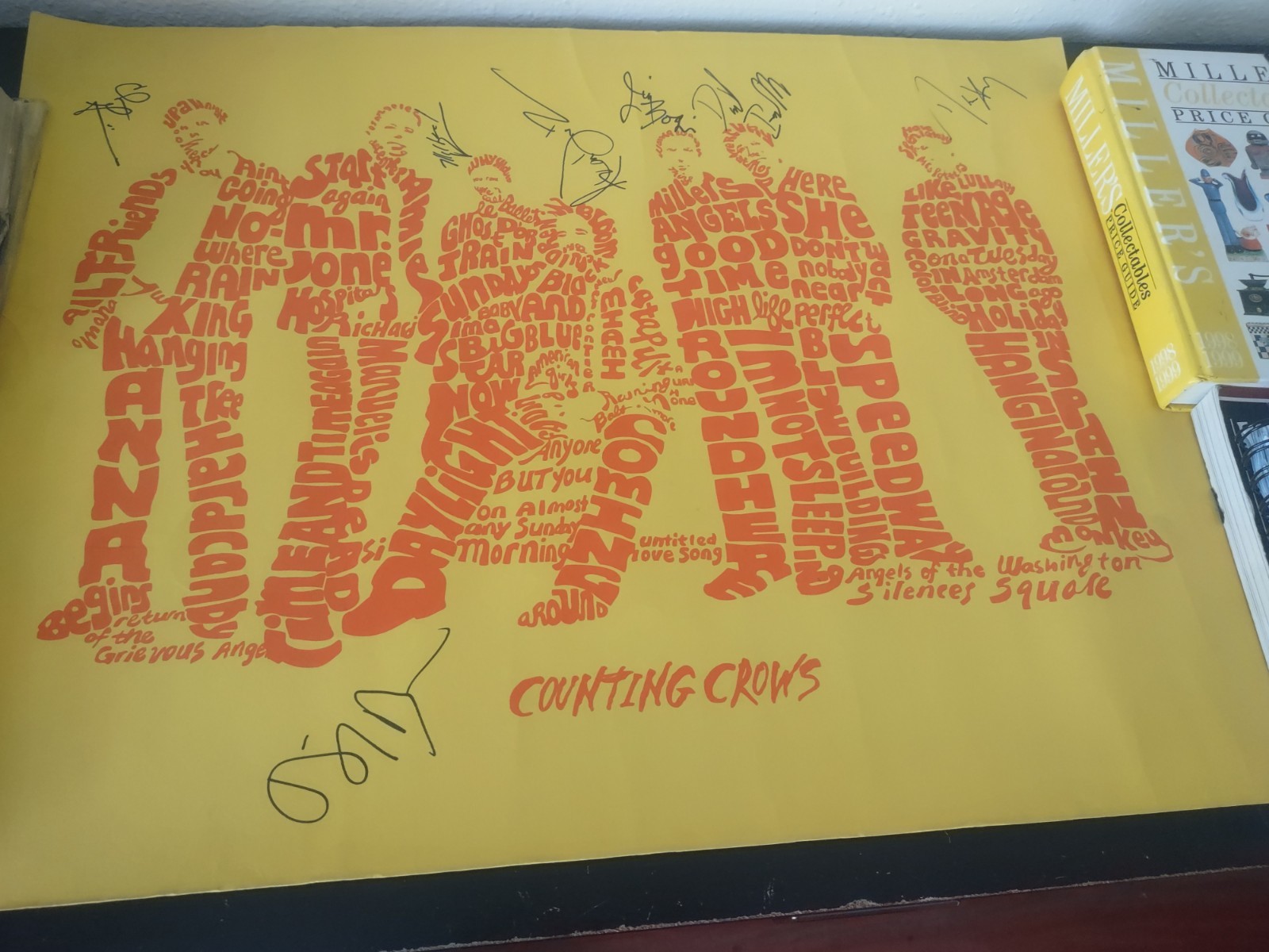 VINTAGE COUNTING CROWS CONCERT POSTER “CROWS SONG” Signed By All Of Them