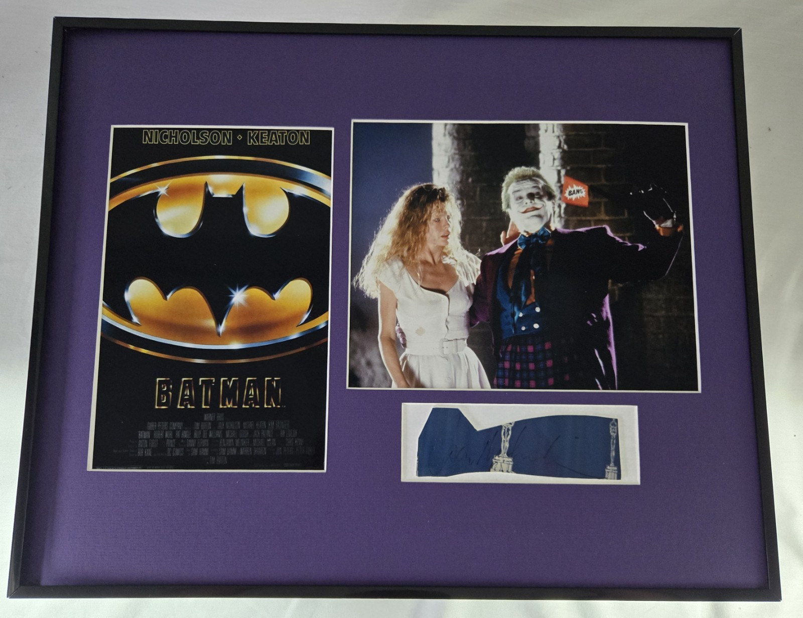 Jack Nicholson Signed Photo Display 16×20 Framed Batman ’89 Joker RR