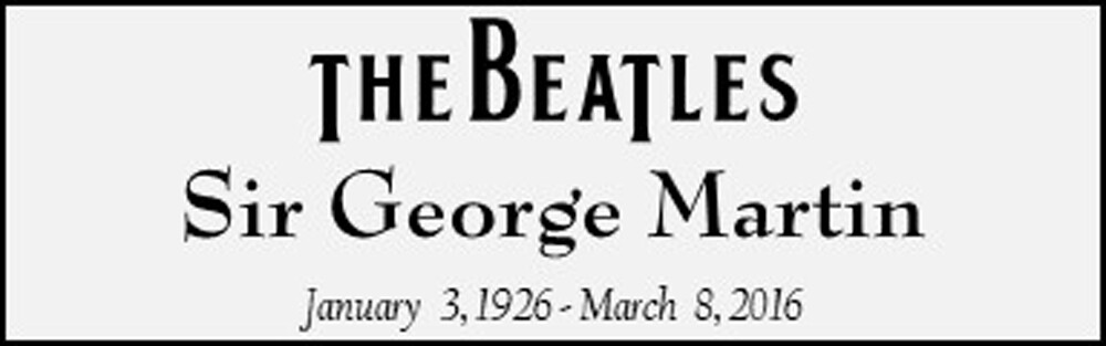 Sir George Martin Custom Laser Engraved 1.25 x 4 inch Plaque FREE SHIP