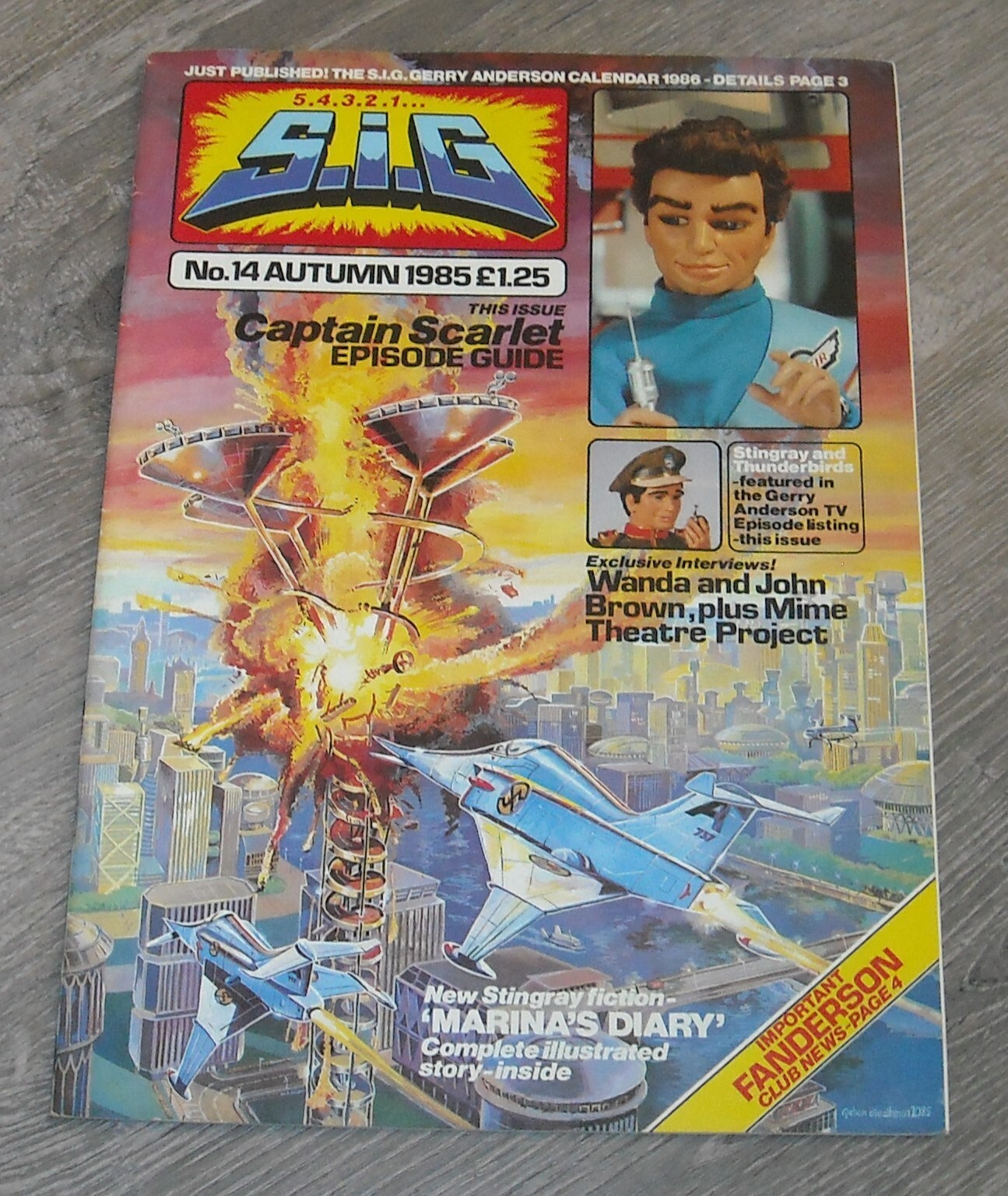 S.I.G GERRY ANDERSON UK TV MAGAZINE # 14 Autumn 1985 CAPTAIN SCARLET STINGRAY