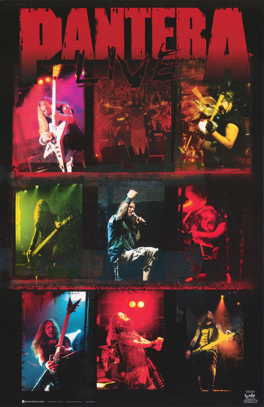 POSTER: MUSIC: PANTERA – LIVE- COLLAGE – FREE SHIPPING #7576 LC4 F