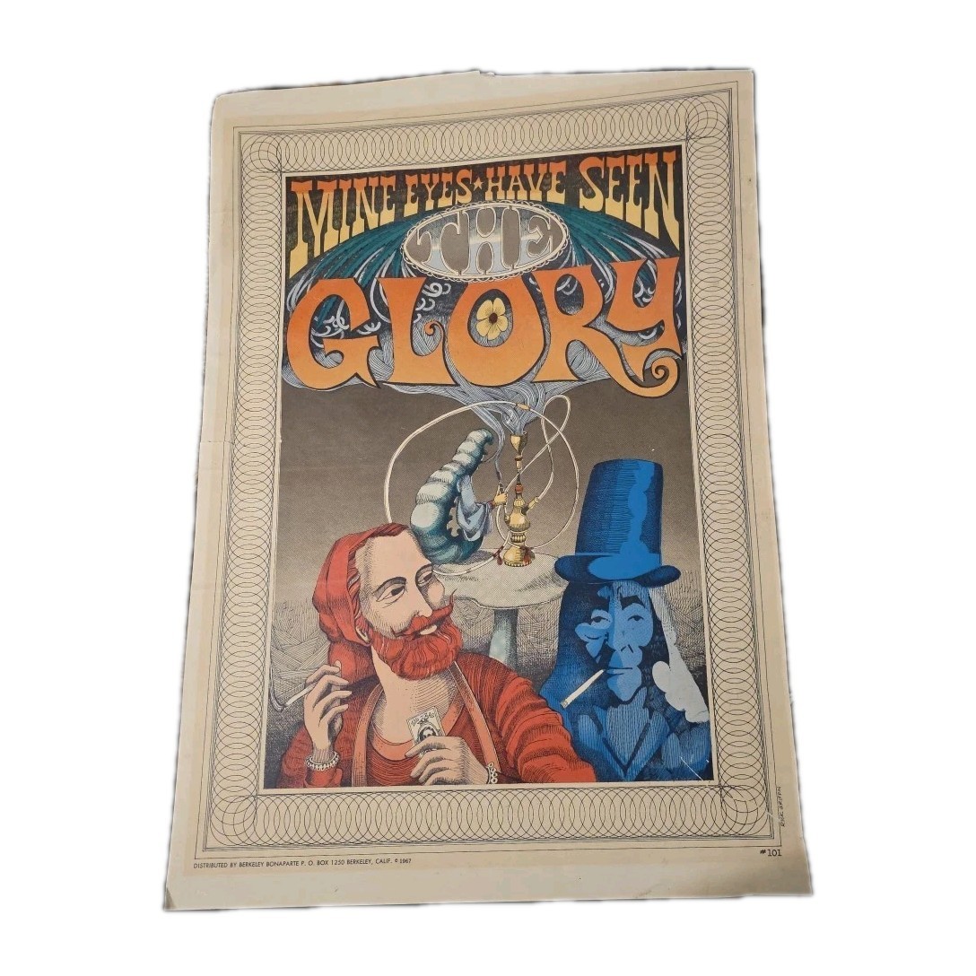 MINE EYES HAVE SEEN THE GLORY 1967 Berkeley Bonaparte POSTER #101 Rick Griffin