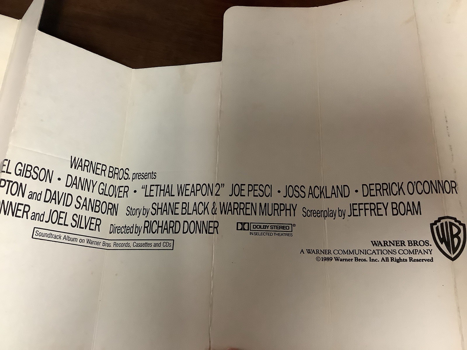 Rare 1989 Lethal Weapon 2 Windshield Sun visor, Sunset Marketing Movie Promo.