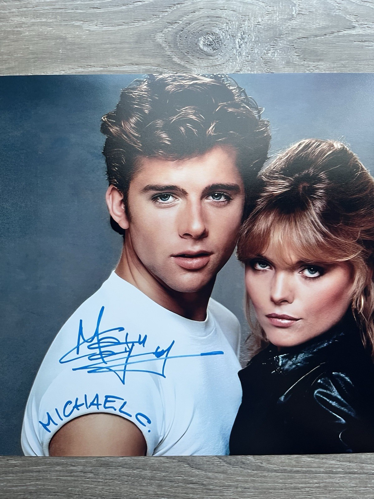 Maxwell Caulfield Signed Michael Carrington 11×14 Photo Beckett COA Grease 2