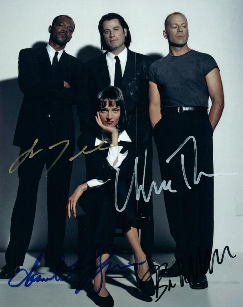 John Travolta Willis UMA Thurman Jackson Signed 8×10 Photo Autographed with COA