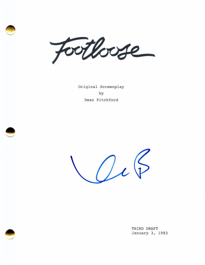 KEVIN BACON SIGNED AUTOGRAPH FOOTLOOSE FULL MOVIE SCRIPT – APOLLO 13, FLATLINERS