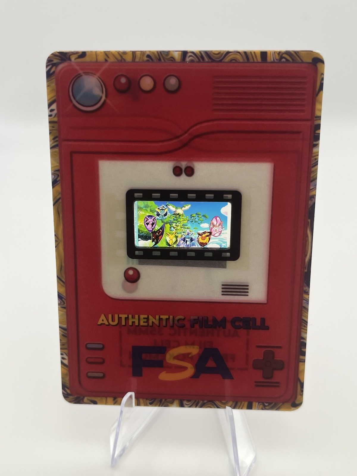 FSA Pokémon Eevee Evolutions Mounted Authentic Animation Film Cell Display