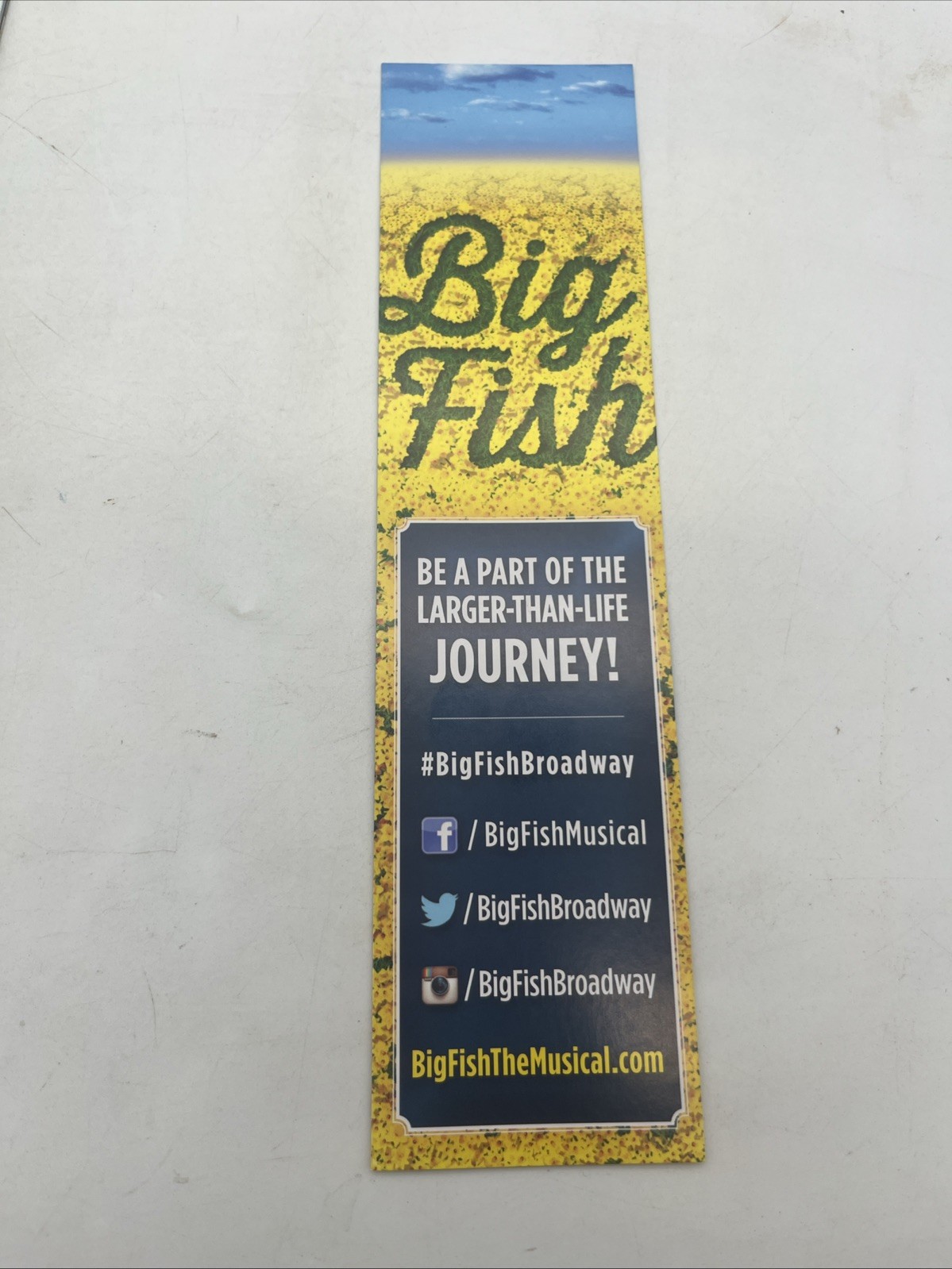 Big Fish Broadway Playbill October 2013 with Bookmark