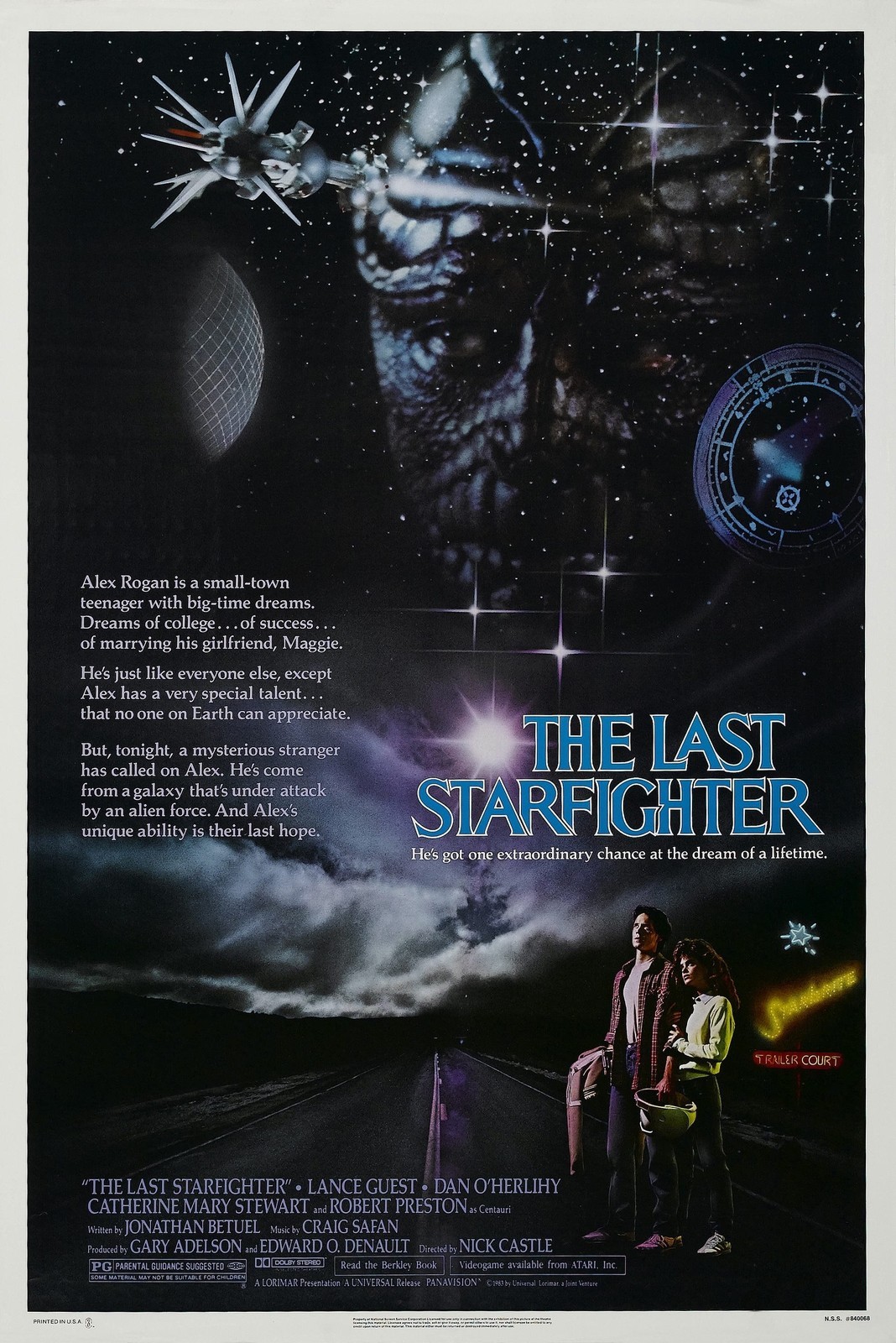 THE LAST STARFIGHTER Movie Poster RARE Sci-Fi Classic