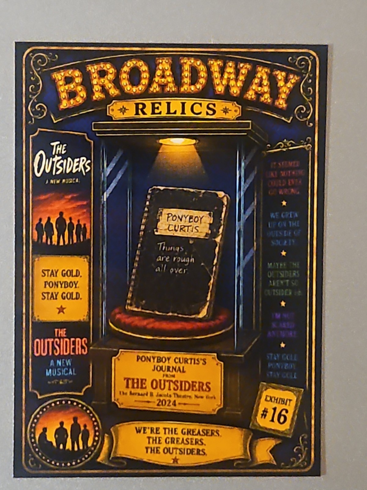 Broadway Relics Custom Card – The Outsiders