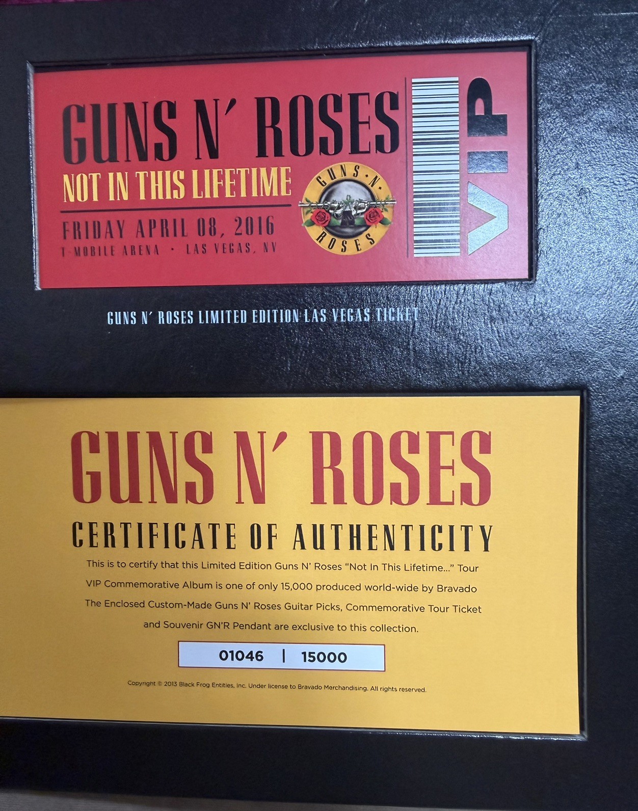GUNS N’ ROSES 2016 NOT IN THIS LIFETIME TOUR VIP HARDCOVER LIMITED EDITION BOX 