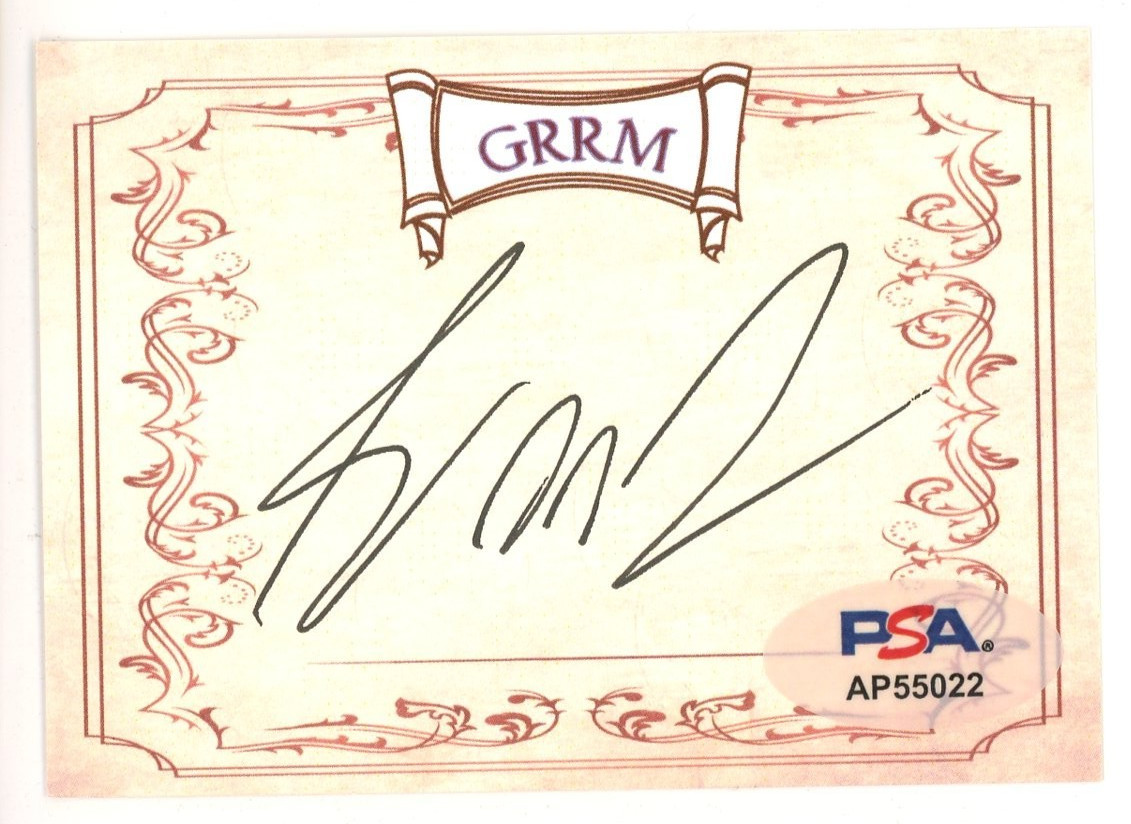 GEORGE RR MARTIN SIGNED BOOK PLATE GAME OF THRONES AUTHOR SIGNATURE PSA DNA COA