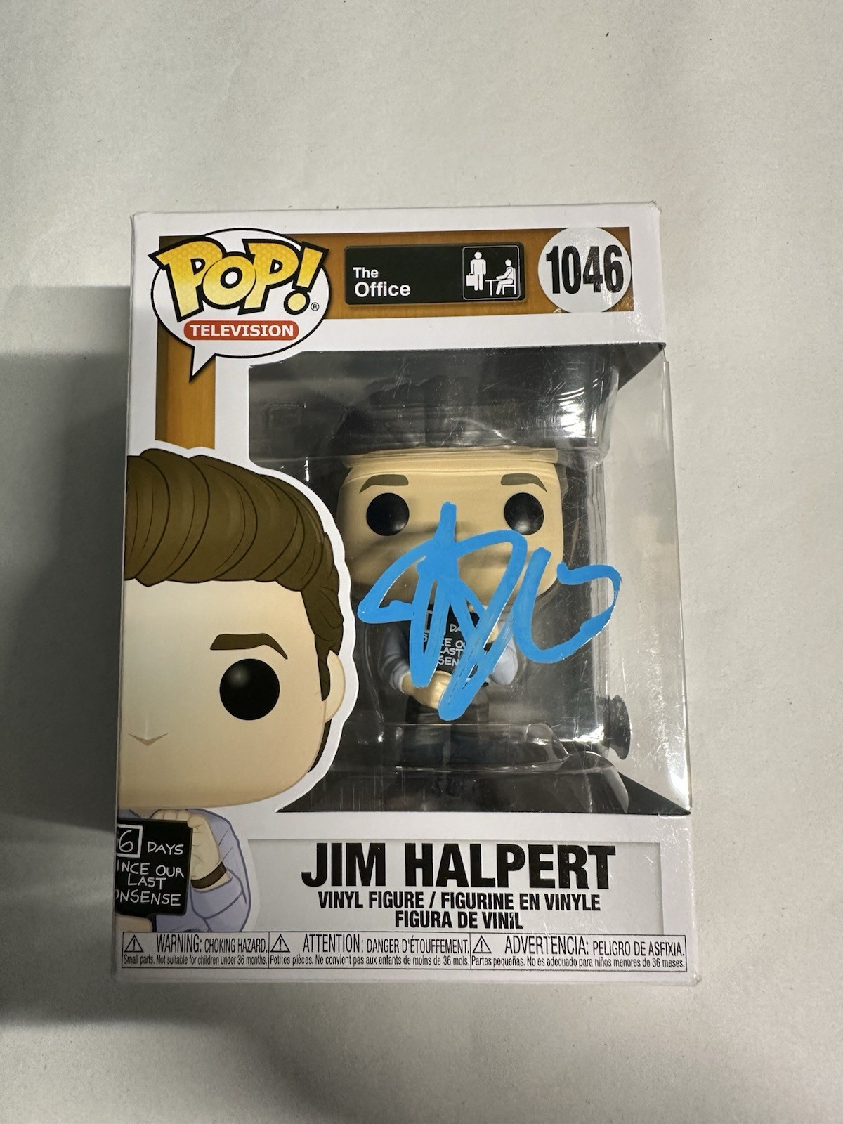 John Krasinski signed Jim Halpert Office Funko Pop! 1046 autograph Beckett BAS