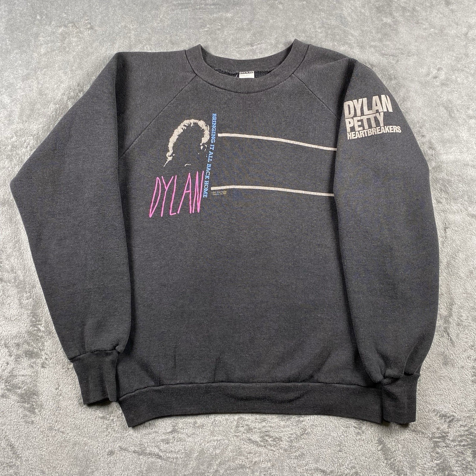 Vtg Bob Dylan Sweatshirt Sz M Bringing It All Back Home Petty Heartbreakers 80s