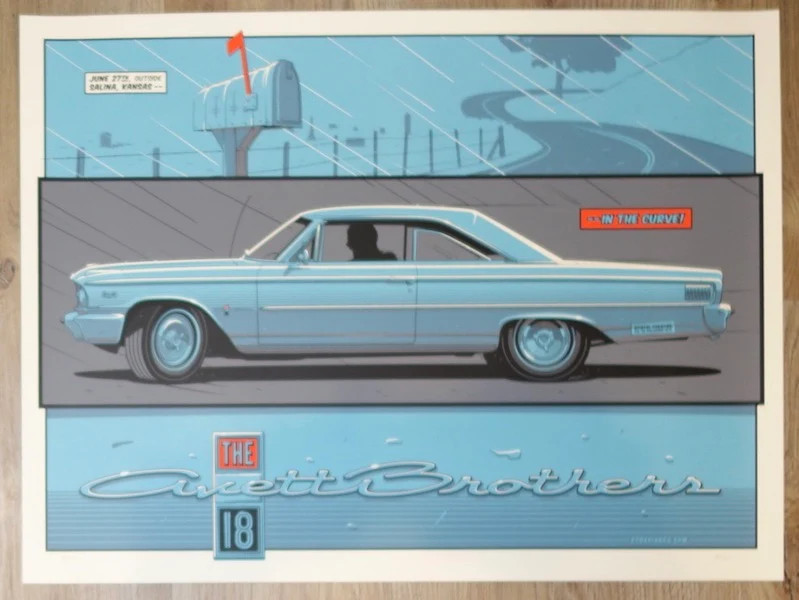 2018 The Avett Brothers – Salina Silkscreen Concert Poster by Charles Crisler
