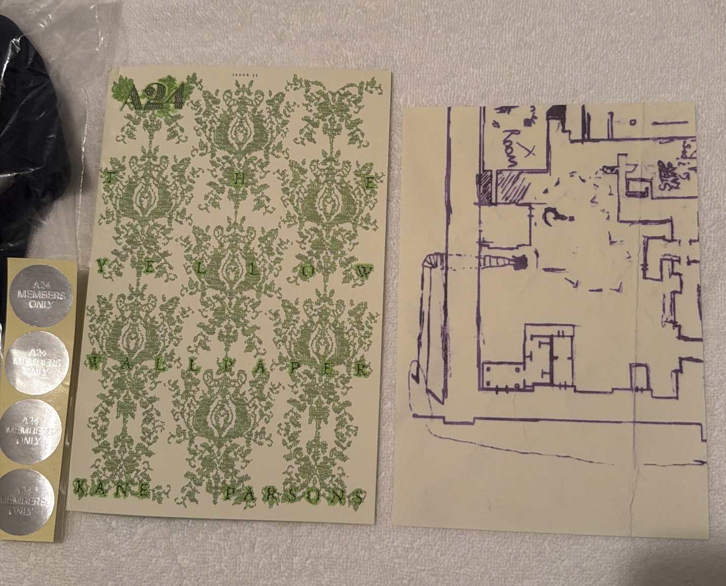 A24 Backrooms Hat, Zine Issue #33 by Kane Parsons, Map, Stickers, Pin & Rare Cup