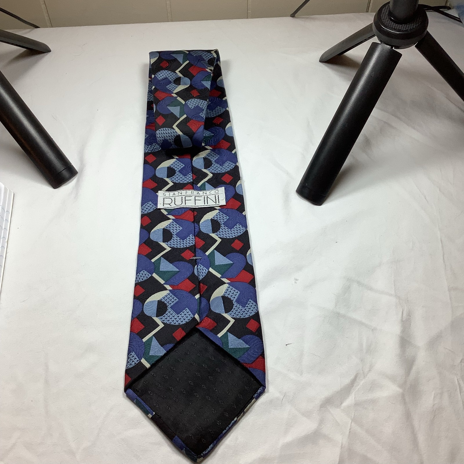 Ruffini Italy Silk Tie Abstract Geometric