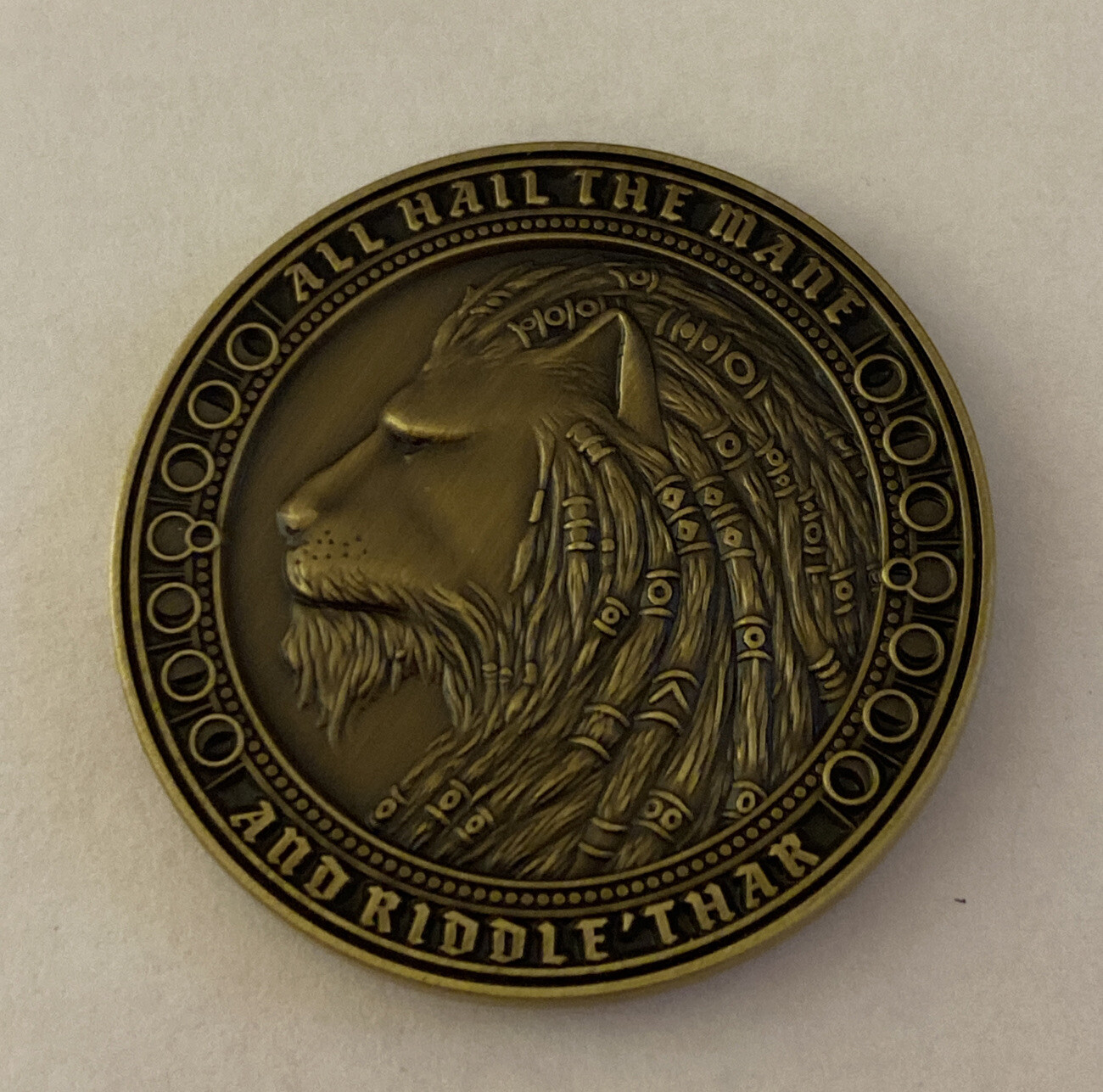 Exclusive Elder Scrolls Coin, All Hail The Mane and Riddle’Thar Coin A5
