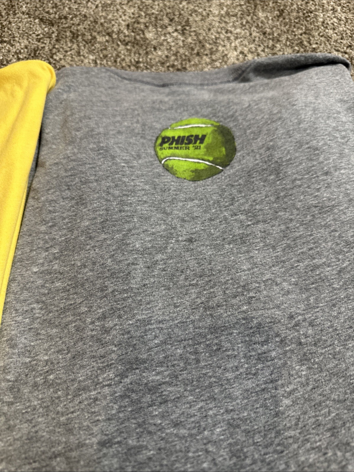 Phish Winter & Summer 2021 Lot Of 2 T-shirts Size Large Yellow/Gray