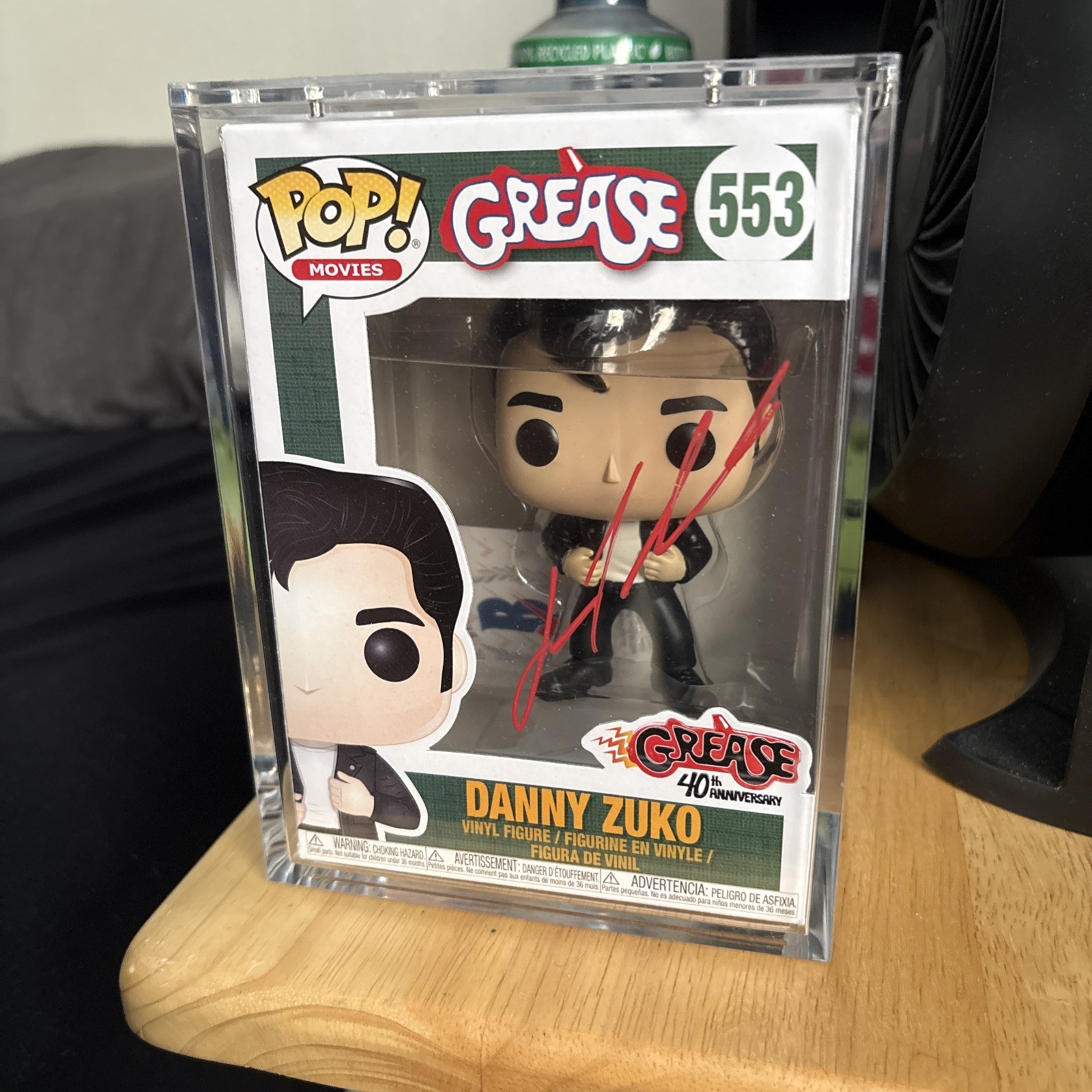 John Travolta Signed Funko Pop #553 Danny Zuko (Grease) – Beckett COA