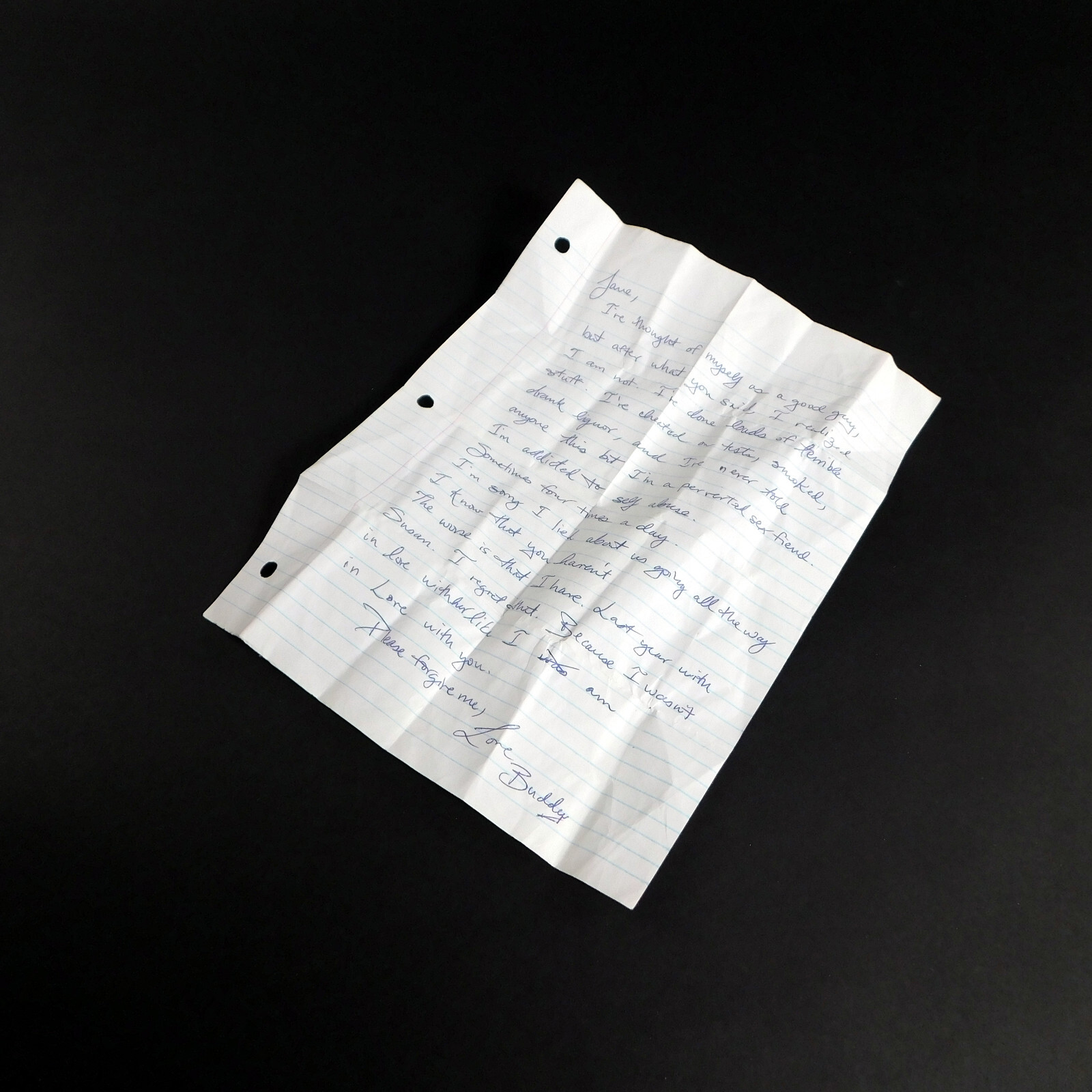 GREASE RISE OF THE PINK LADIES Buddys Hero Note Original Prop (0024-1059)