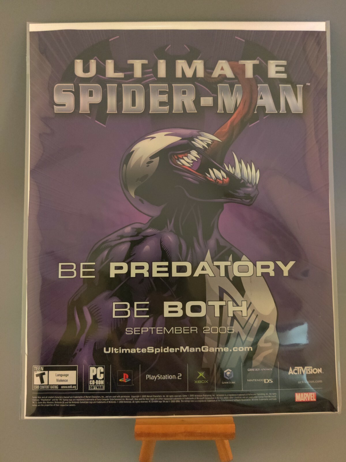 Ultimate Spider-Man 2005 PS2 XBox Venom 8.5″x10.75″ ORIGINAL Advertisement Cut