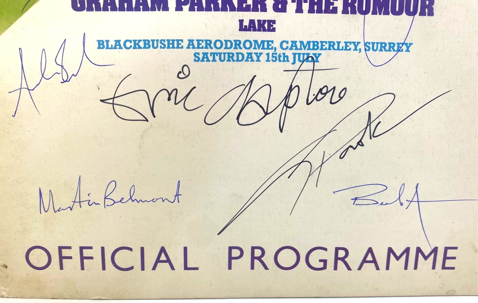 1978 The Picnic Concert Program Signed Bob Dylan Eric Clapton Carl Radle Oldaker