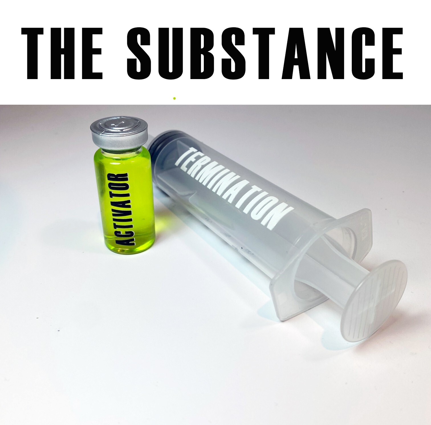 The Substance Activator Serum Vial with Termination Syringe Set Movie Prop