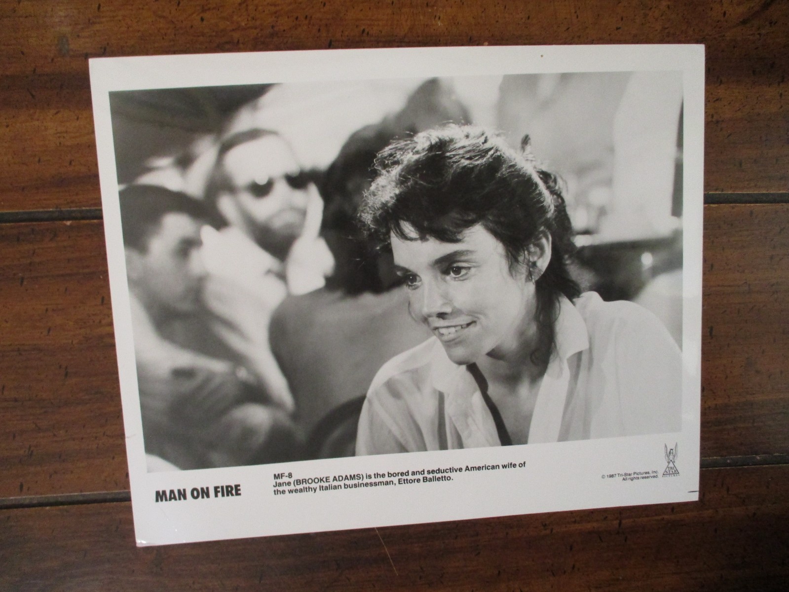 BROOKE ADAMS (MAN ON FIRE)1987 10″ x 8″ Glossy Black and White Press Photo