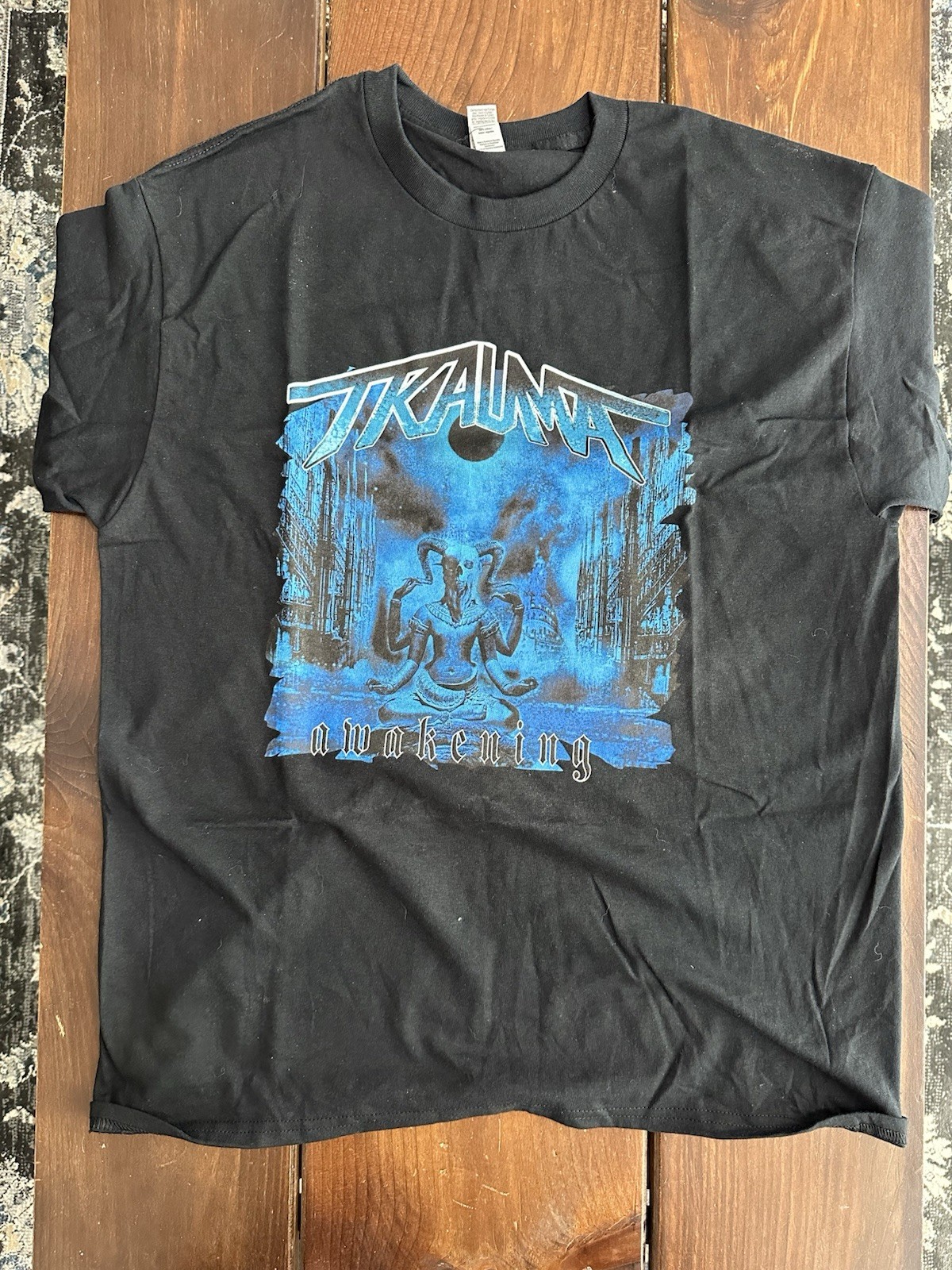 Trauma Awakening 2023 Men’s Black Cotton Graphic Print T-Shirt Never Worn