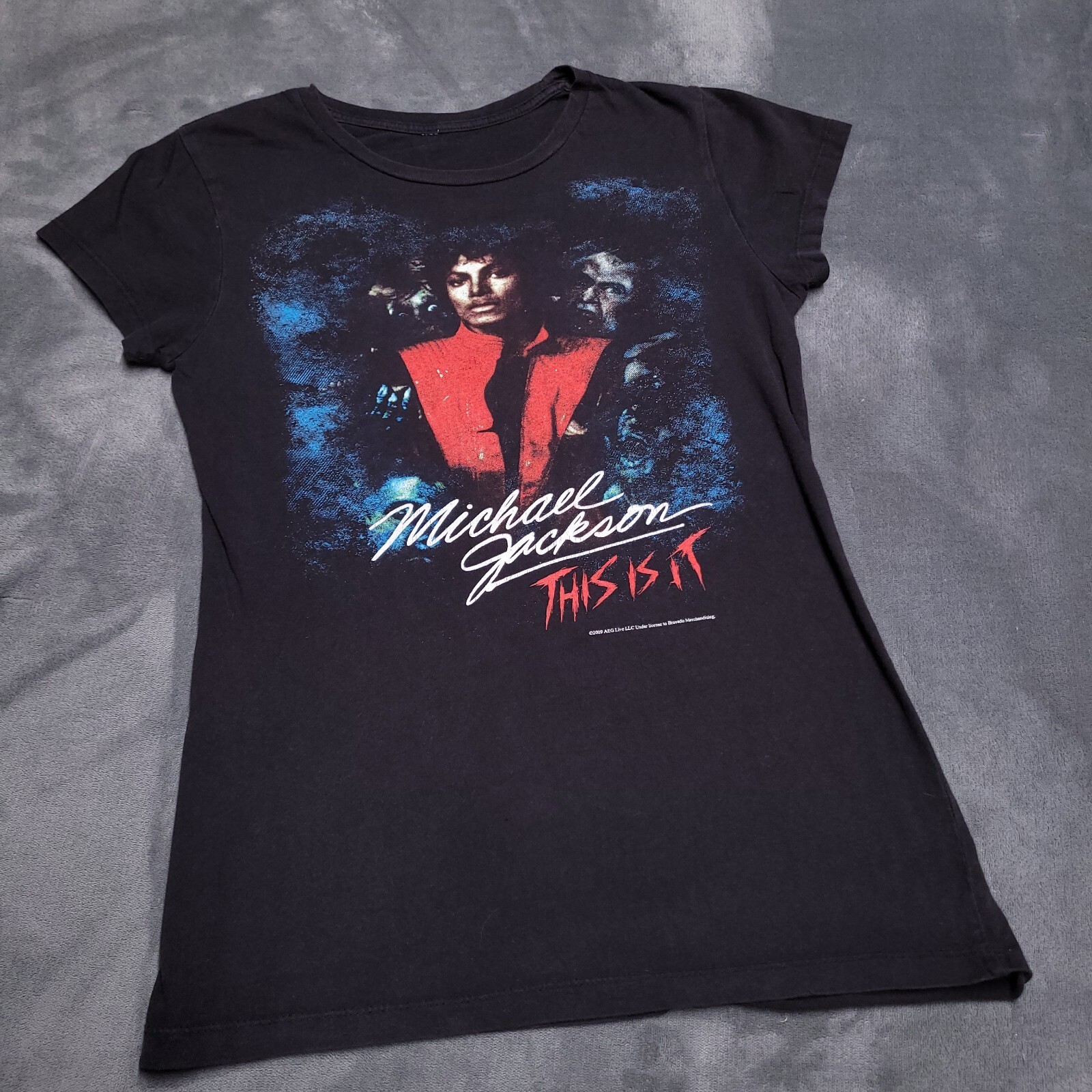 Michael Jackson 2009 This Is It Tour Women’s Small Band Shirt Black Halloween
