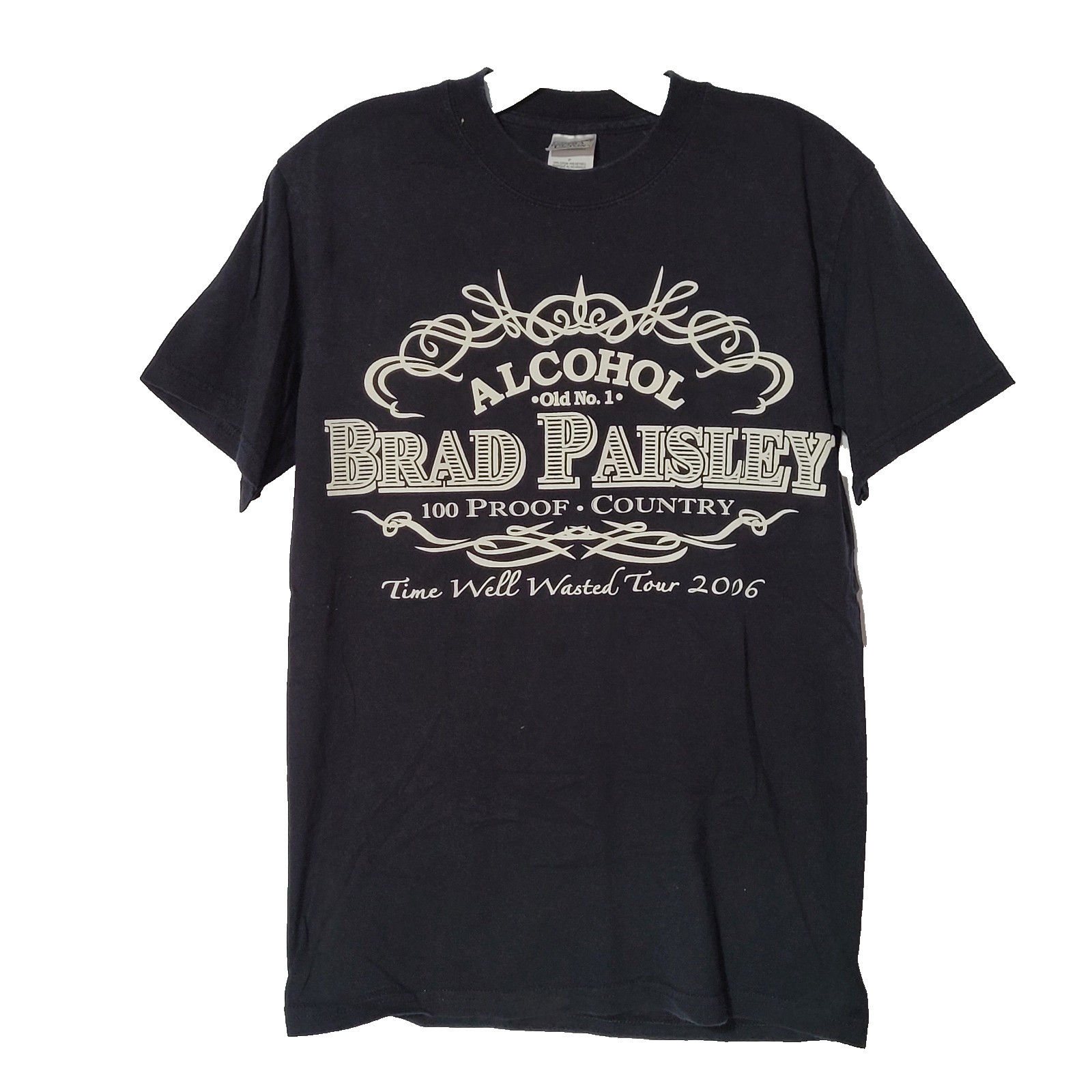 Brad Paisley Time Well Wasted Tour Graphic T-Shirt Black 2006 Men’s Small