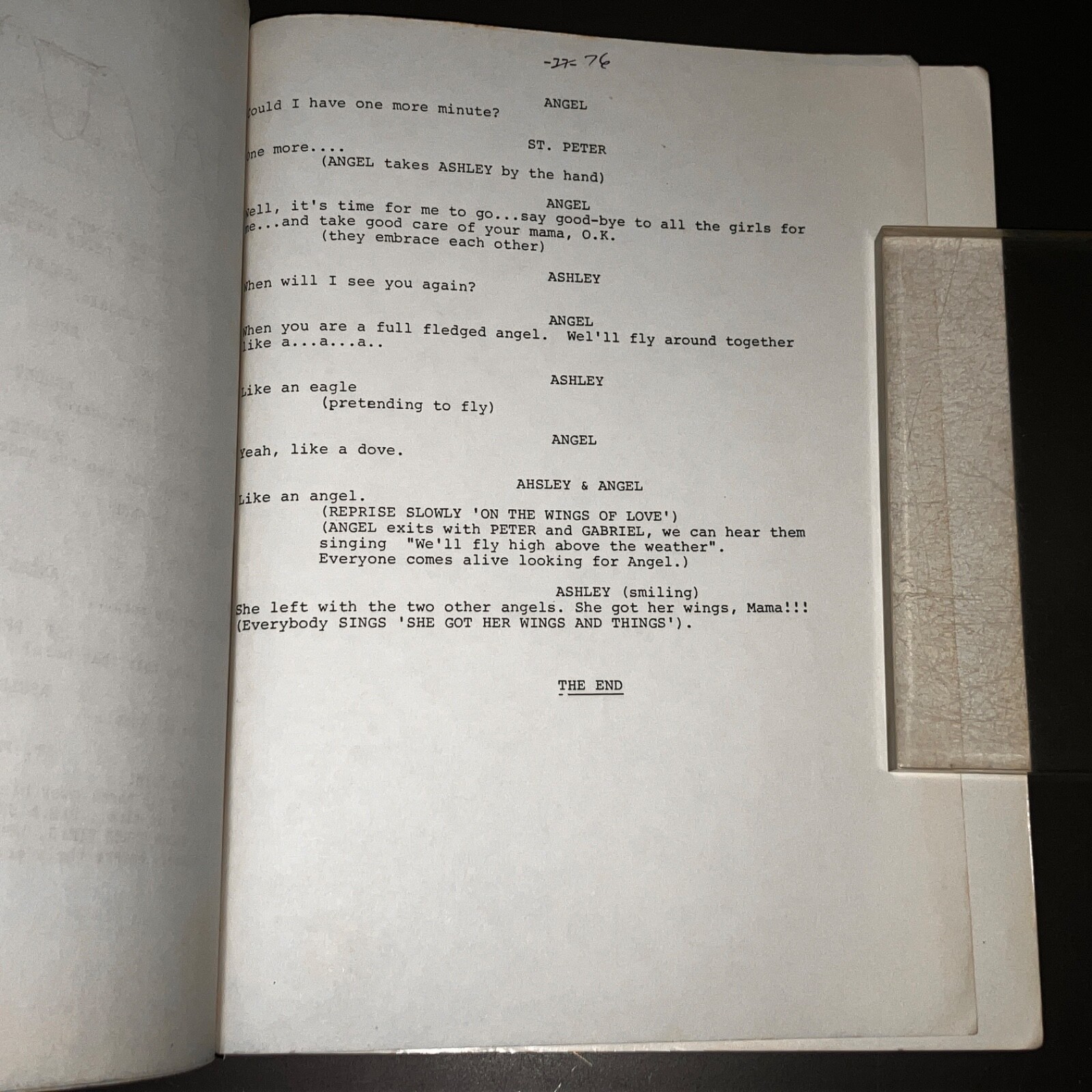 WINGS & THINGS Mickey Stevenson Motown Musical Script Production Notes COA