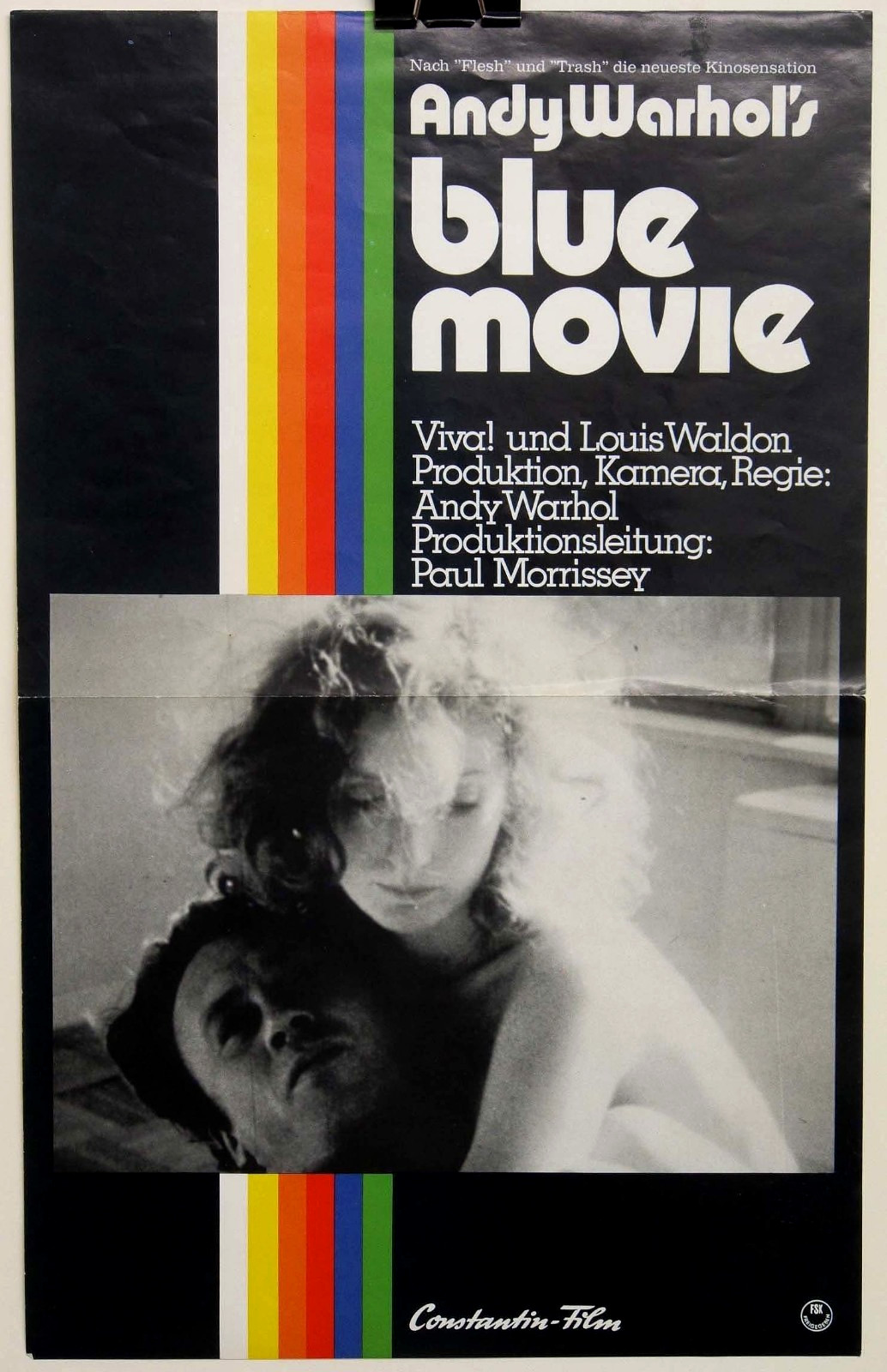 Vintage 1972 ANDY WARHOL’S BLUE MOVIE German 19×12 Poster FREE SHIP Sex Film