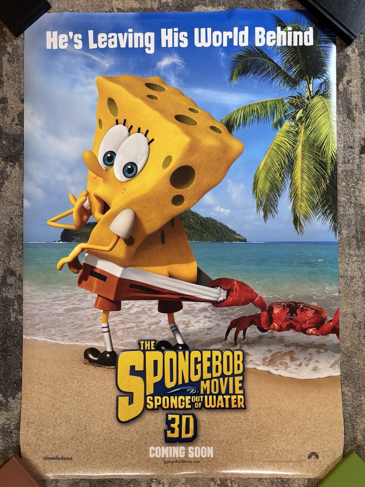 The SpongeBob Movie Sponge Out Of Water 3D 27×40 Original DS Movie Poster 2015