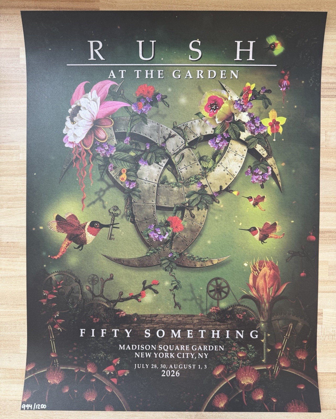 Rush Poster Madison Square Garden 7/28 7/30 8/1 8/2 New York City MSG