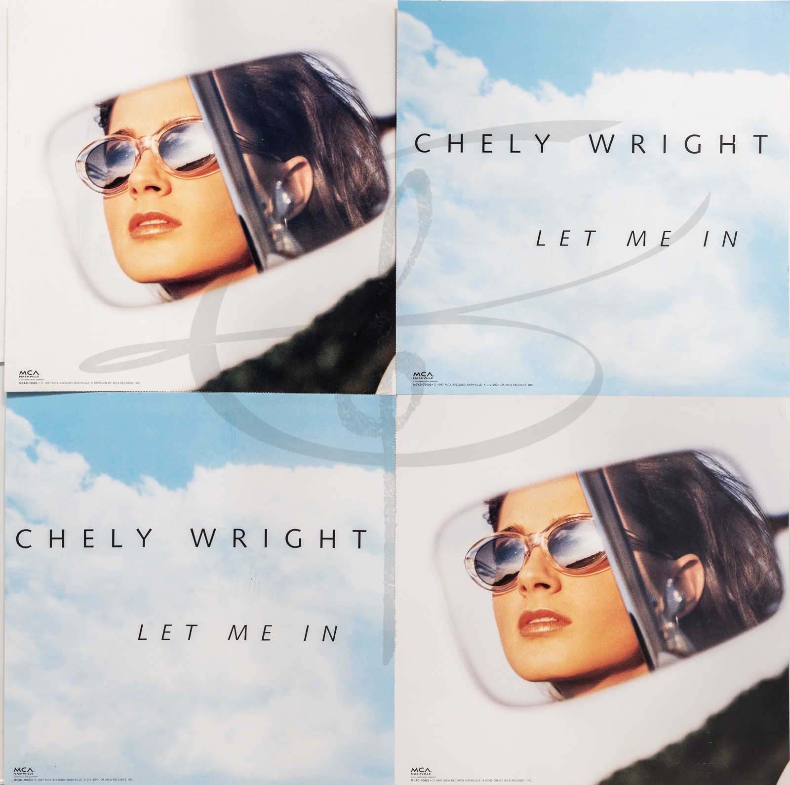 CHELY WRIGHT LET ME IN Album Cover Promo 12×12 Flat Double Sided Poster