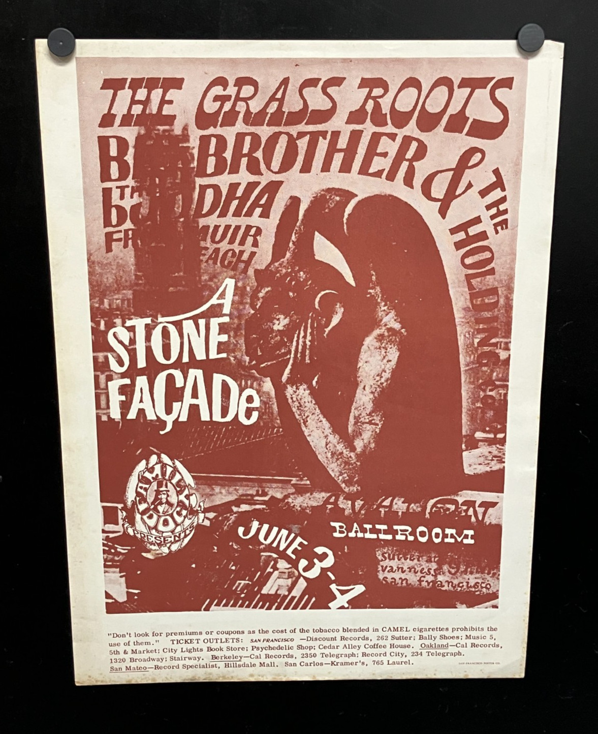 San Francisco Poster Co 1966 Psychedelic Concert Poster 14×20 Family Dog