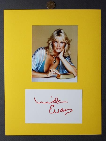 Sexy TV Dynasty Big Valley star Linda Evans signed autograph & photo set Beauty-