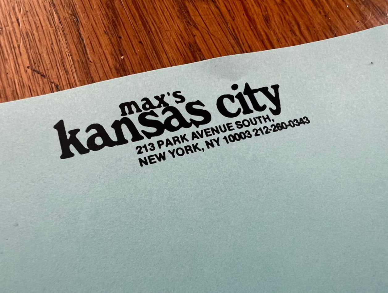 MAX’S KANSAS CITY LETTERHEAD PAPER PUNK! THE MISFITS SAMHAIN RARE!