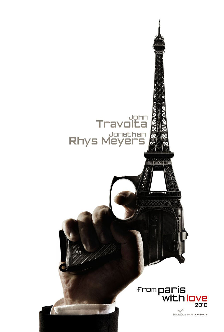 FROM PARIS WITH LOVE MOVIE POSTER 2 Sided ORIGINAL Advance 27×40 JOHN TRAVOLTA