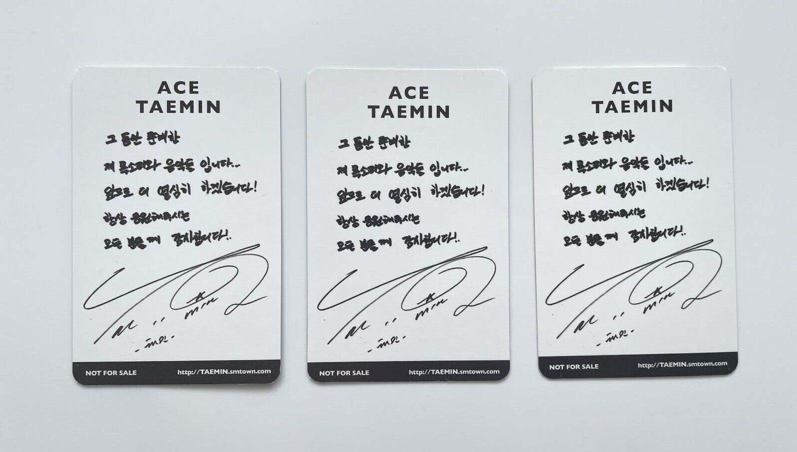 SHINee TAEMIN ACE Black ver. Official CD Photocard Set / 1st Mini Album 2014